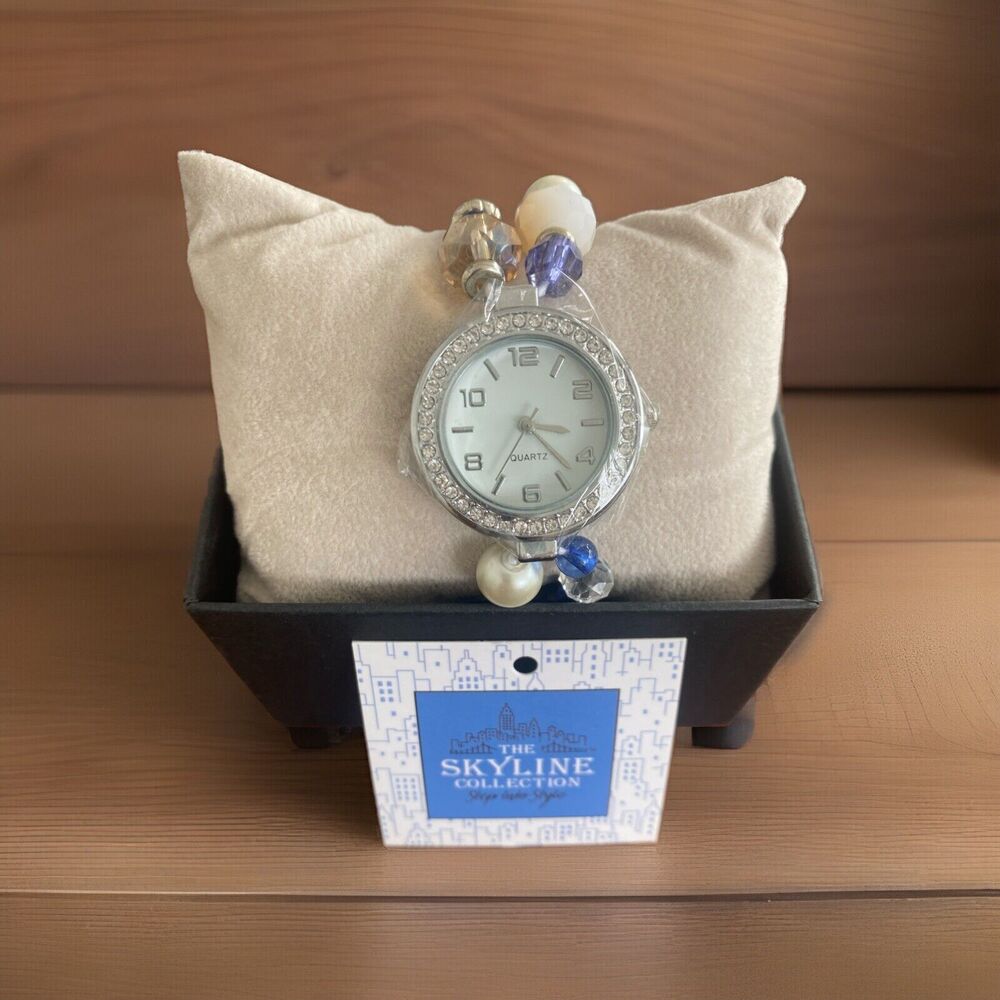 The Skyline Collection Womens Watch Beaded Bracelet Fashion Wristwatch Quartz